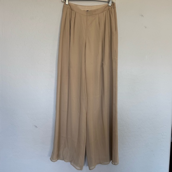 St. John Silk Wide Leg Trousers Women’s size 4 - Picture 1 of 11